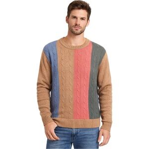 J Crew Multicolor Cable Knit Sweater. EUC